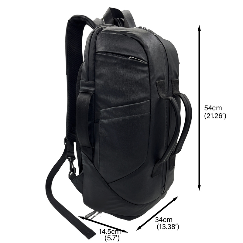 Multi Functional Convertible Apple Leather Sports Backpack for Gym And Travel