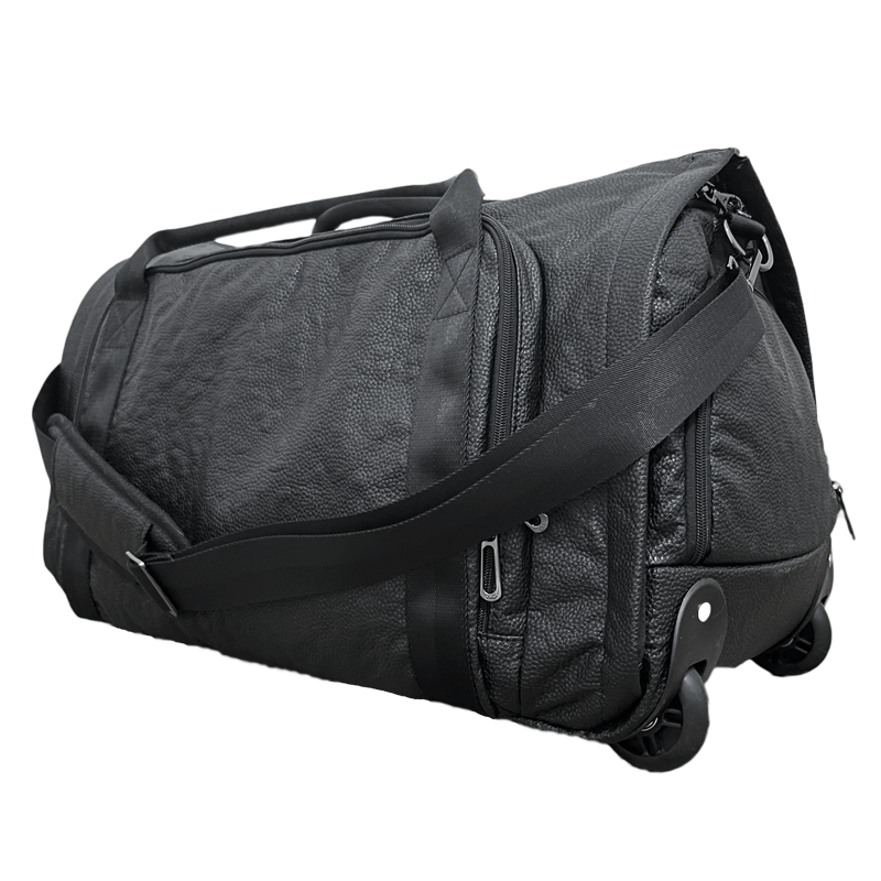MZPT07801Pineapple Leather Convertible Garment Bag with Trolley And Wheels