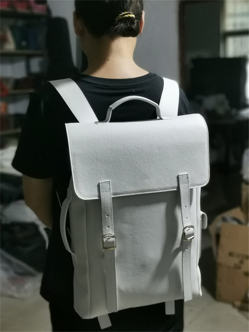 Bio-Based Pineapple Leather Laptop Backpack for Work Travel, Fits 15 Inches Laptop