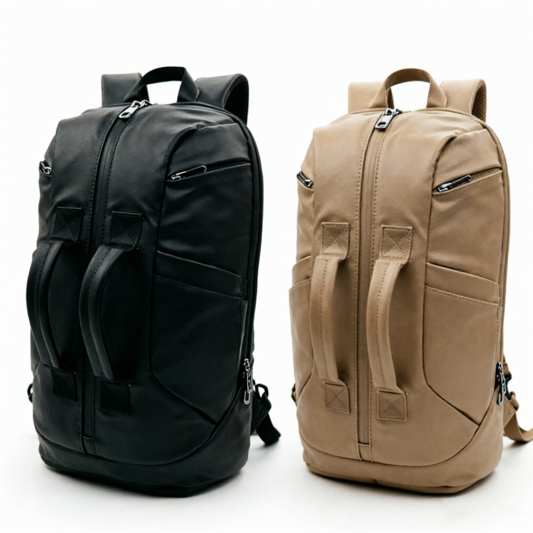 Multi Functional Convertible Apple Leather Sports Backpack for Gym And Travel