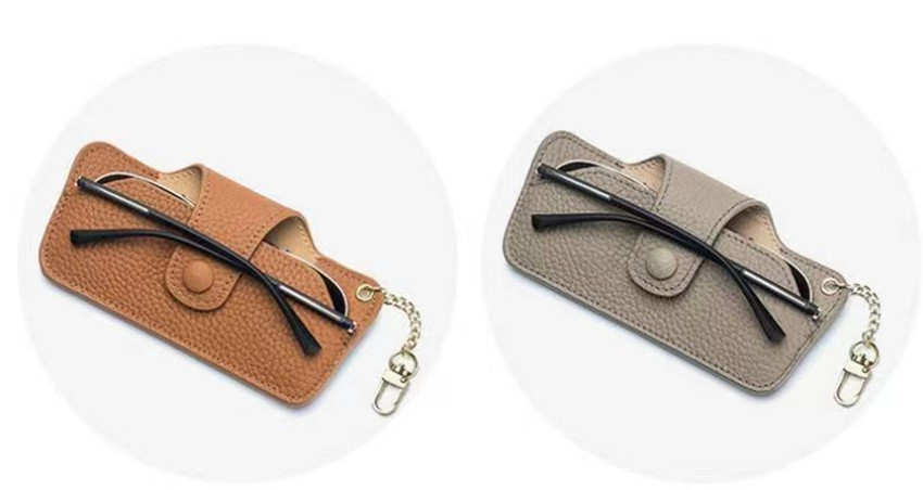 Vegan Fashion Spectacle Case Glasses Pouch Made of Bio-Based Pineapple Leather
